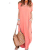 Dress Loose Casual Gallus Short Sleeves Floor-Length Long Dress