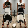 Dress Pasadena Stripe Sleeveless Casual Round Neck