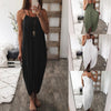 Dress Women Loose Straps Sleeveless Dress Elegant Holiday Casual Party