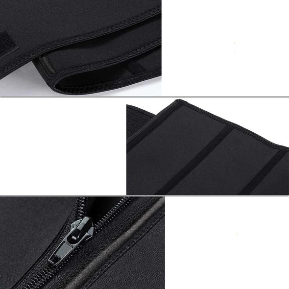 Black High Compression Double Velcro Strap Zipper Latex Waist Trainer –  Accessorize You Boutique