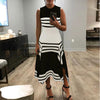 Dress Pasadena Stripe Sleeveless Casual Round Neck