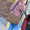 Messenger Shoulder for Men Canvas PU Leather Crossbody Bags Men