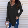 Blouse V Neck Strap Long Sleeve Oversize