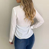 Blouse Long Sleeve V-neck Chiffon