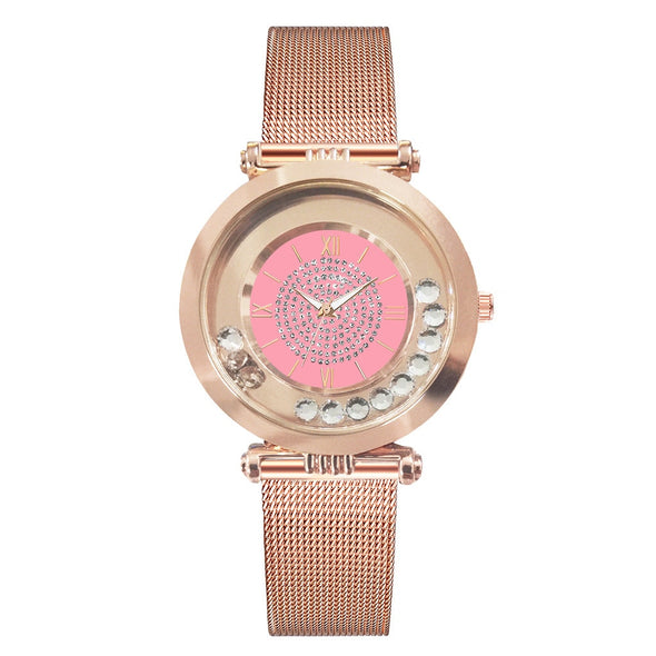 Dress Watches Quartz Screen Stainless Steel Diamond Wristwatches